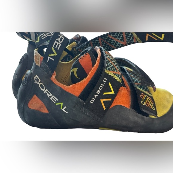 🧗Boreal Diabolo Climbing Shoes woman’s  Velcro Yellow Orange Black - Picture 1 of 8